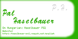 pal haselbauer business card